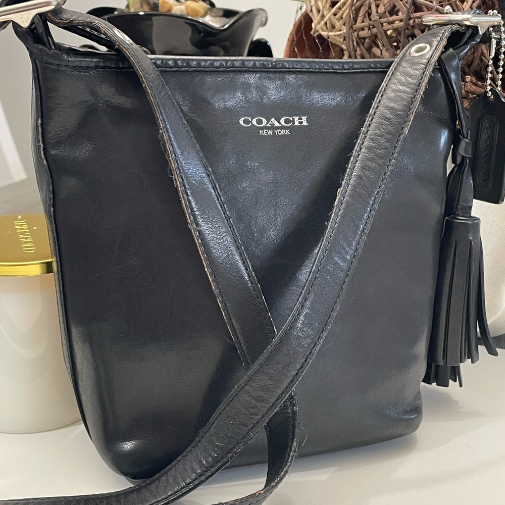 Coach Black Leather Crossbody Bag